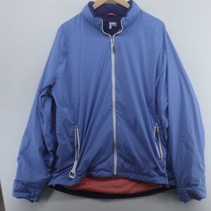 Peter Millar Windbreaker Mens‎ XL Blue Full Zip Golf Jacket MS19Z18 Excellent